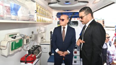 محافظ الغربية يتفقد سيارات إسعاف بعد رفع كفاءتها بالكامل لخدمة أهالي المحافظة
