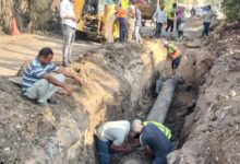مياه الشرقية :الانتهاء من إصلاح خط مياه قطر 450 مم بطريق الحبش بالإبراهيمية