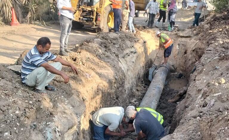 مياه الشرقية :الانتهاء من إصلاح خط مياه قطر 450 مم بطريق الحبش بالإبراهيمية مياه الشرقية :الانتهاء من إصلاح خط مياه قطر 450 مم بطريق الحبش بالإبراهيمية