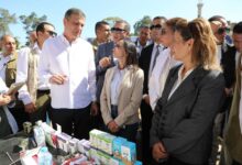 وزير الزراعة ومحافظ البحيرة يشاركان المزارعين حصاد الذرة بأبو المطامير 