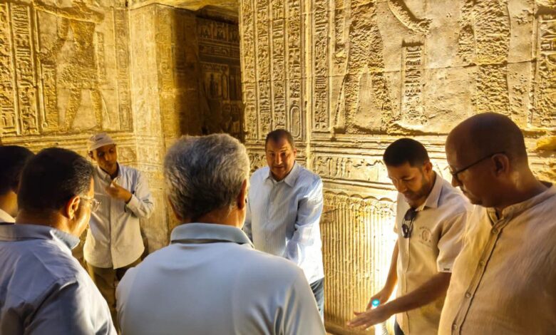 جولة تفقدية للدكتور هشام الليثي لمواقع أثرية بقنا والأقصر