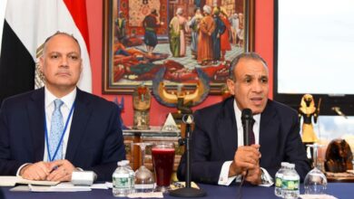 وزير الخارجية يلتقي أبناء الجالية المصرية في نيويورك وزير الخارجية يلتقي أبناء الجالية المصرية في نيويورك
