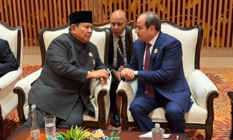 السيسي يلتقي برئيس إندونيسيا لبحث تعزيز الشراكة والتطورات الإقليمية السيسي يلتقي برئيس إندونيسيا لبحث تعزيز الشراكة والتطورات الإقليمية
