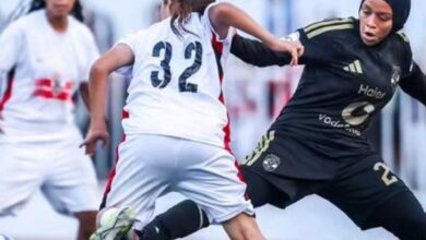 حلمى زامورا يشهد إكتساح سيدات الأهلى لسيدات الزمالك بسداسية نظيفة