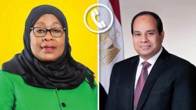 السيسي يجري اتصالًا هاتفيًا مع رئيسة تنزانيا ويعزيها في وفاة زوجها