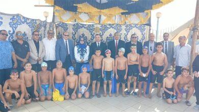 انطلاق بطولة السباحة لطلاب المدارس بحمام سباحة جامعة بني سويف