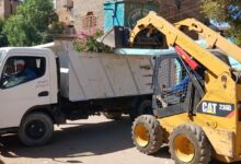 رفع 30طن قمامة ومخلفات وتركيب أعمدة إنارة بشوارع الزينية
