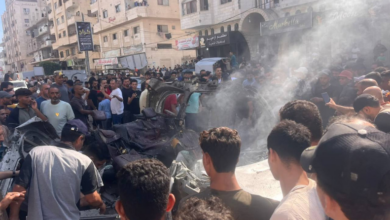 شهيدان و13 مصابا فلسطينيا جراء قصف إسرائيلي على مركبة في حي تل الهوا جنوب غزة