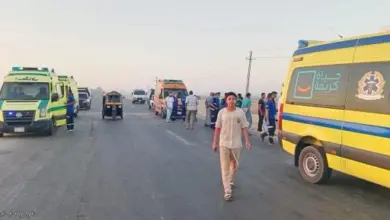 إصابة 8 أشخاص في انقلاب ميكروباص بطريق بني سويف الفيوم