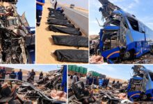 سائقَا الأتوبيس والتريلا ضمن مصابي حادث الصحراوي الغربي.. ونقل الجثامين إلى مستشفيين بالفيوم