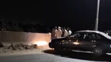 مصرع شخصين اثر حادث تصادم دراجه ناريه بمركز الواسطى شمال محافظة بني سويف