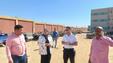رئيسة مركز ومدينة ملوي تستهل جولاتها الميدانية بتفقد سوق المواشي الجديد ووحدة المرور بتونا الجبل