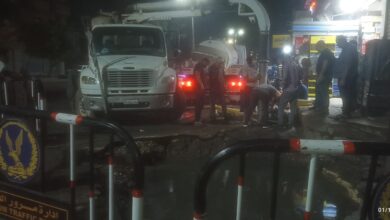«مياه الفيوم» تكثف أعمال الإصلاح بعد كسر خط رئيسي بالمدابغ «مياه الفيوم» تكثف أعمال الإصلاح بعد كسر خط رئيسي بالمدابغ