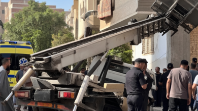 مصرع طالب بعد سقوط ونش لرفع الأثاث عليه فى سمالوط بالمنيا