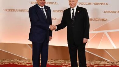 السيسي وبوتين يبحثان التعاون الثنائي وتطورات الأوضاع الإقليمية والدولية