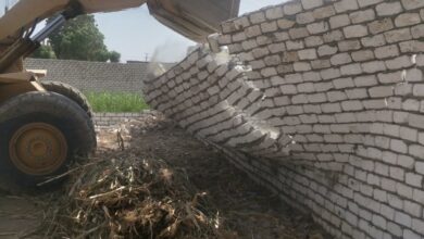 ضربة قاضية .. استرداد 52فدان أراضى أملاك الدولة وإزالة 14حالة تعد بمدينة إسنا