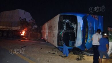 مصرع 4 أشخاص وإصابة آخرين في تصادم مروع بالبحيرة