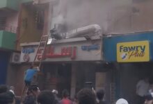 السيطره على حريق بمدخنة مطعم كشري بالواسطى دون خسائر بشريه